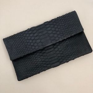 Authentic and Exotic Navy Blue Snakeskin Clutch
